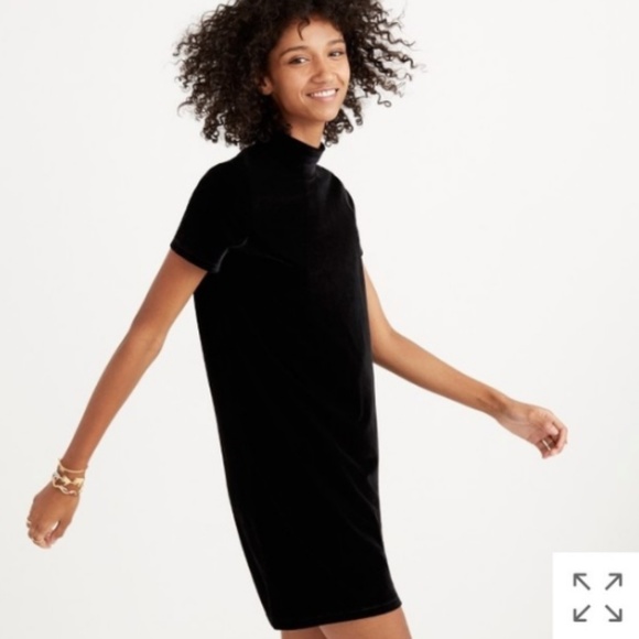 {MADEWELL} Pink, Velvet Mock-Neck Mini NYE Dress - Picture 4 of 5